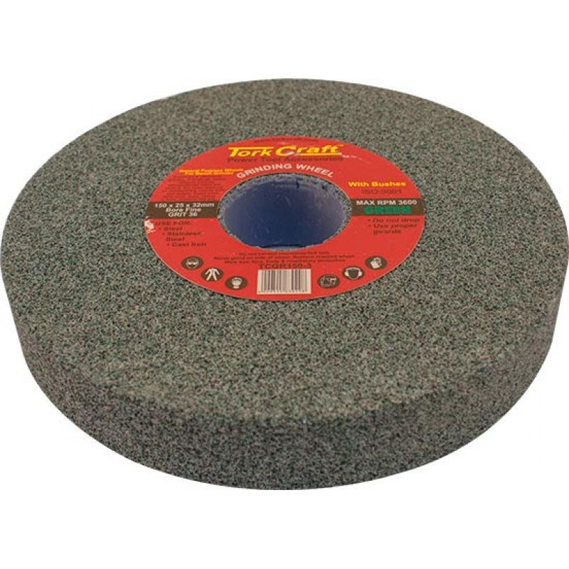 Tork Craft Green Grinding wheel 150x25x32mm #036 Grit Power Tool Services