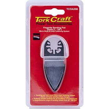 Buy Tork Craft Quick Change Base & Arbor 35Mm Fingertip Micro Velcro Pad from Power Tool Services - Image 1 | Best Price