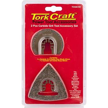 Tork Craft Quick Change Oscilating Carbide Grit Accessory Kit 2Pc Power Tool Services