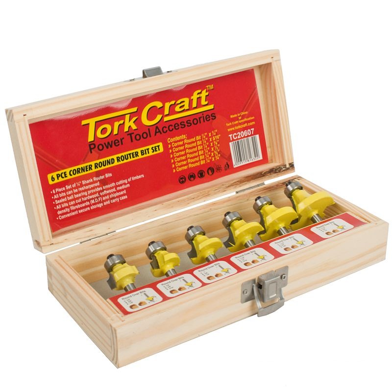 Tork Craft Round Router Bit Set TC20607 Power Tool Services