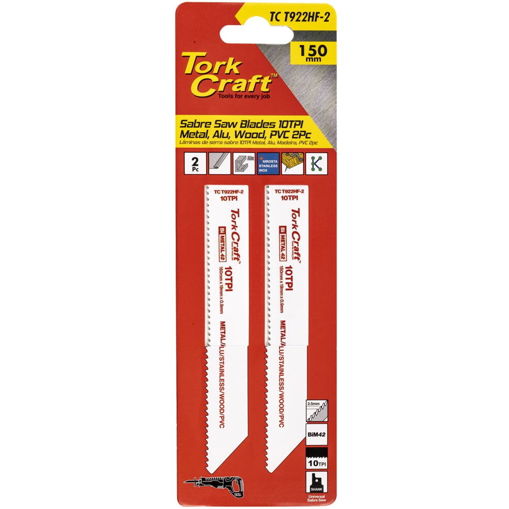 Tork Craft Sabre Saw Blade 150x2.5mm 10TPI Power Tool Services