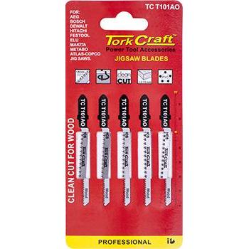 Tork Craft T-Shank Jigsaw Blade For Wood 1.3Mm 20Tpi 75Mm 5Pc Power Tool Services