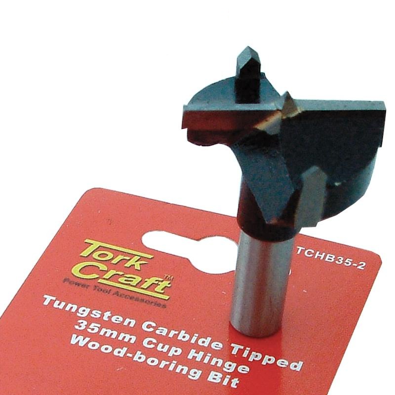 Tork Craft Tungsten Carbide Tipped Hinge Boring Bit 35mm TCHB35-2 Power Tool Services