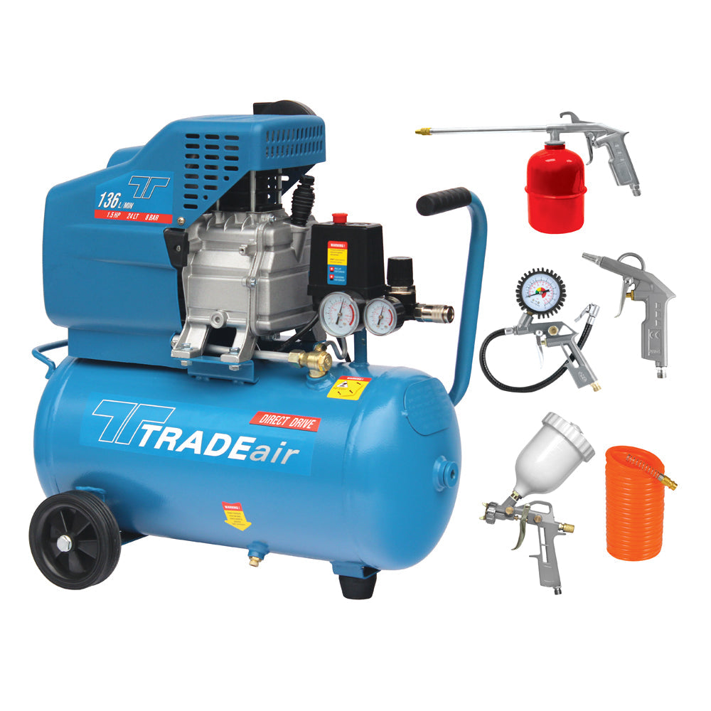 TradeAir Compressor Hobby Master 24Lt Power Tool Services