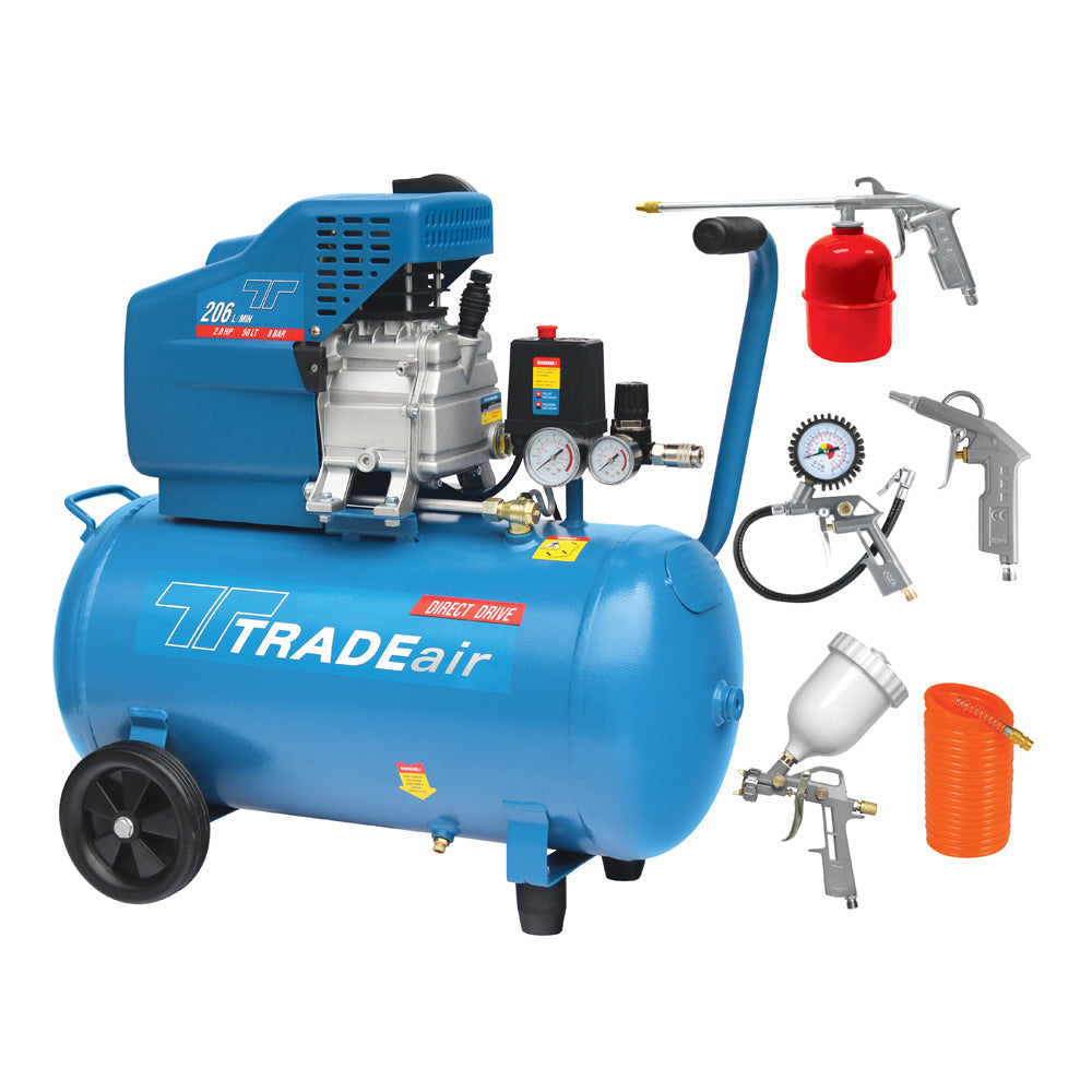 TradeAir Compressor Hobby Master 50Lt Power Tool Services