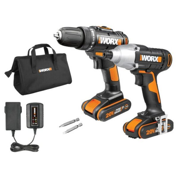 Worx Impact Drill & Impact Driver 1/4″ COMBO 20V | KIT