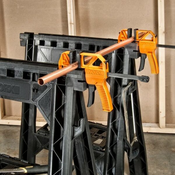 Worx Clamping Sawhorses With Bar Clamps | TWIN SET