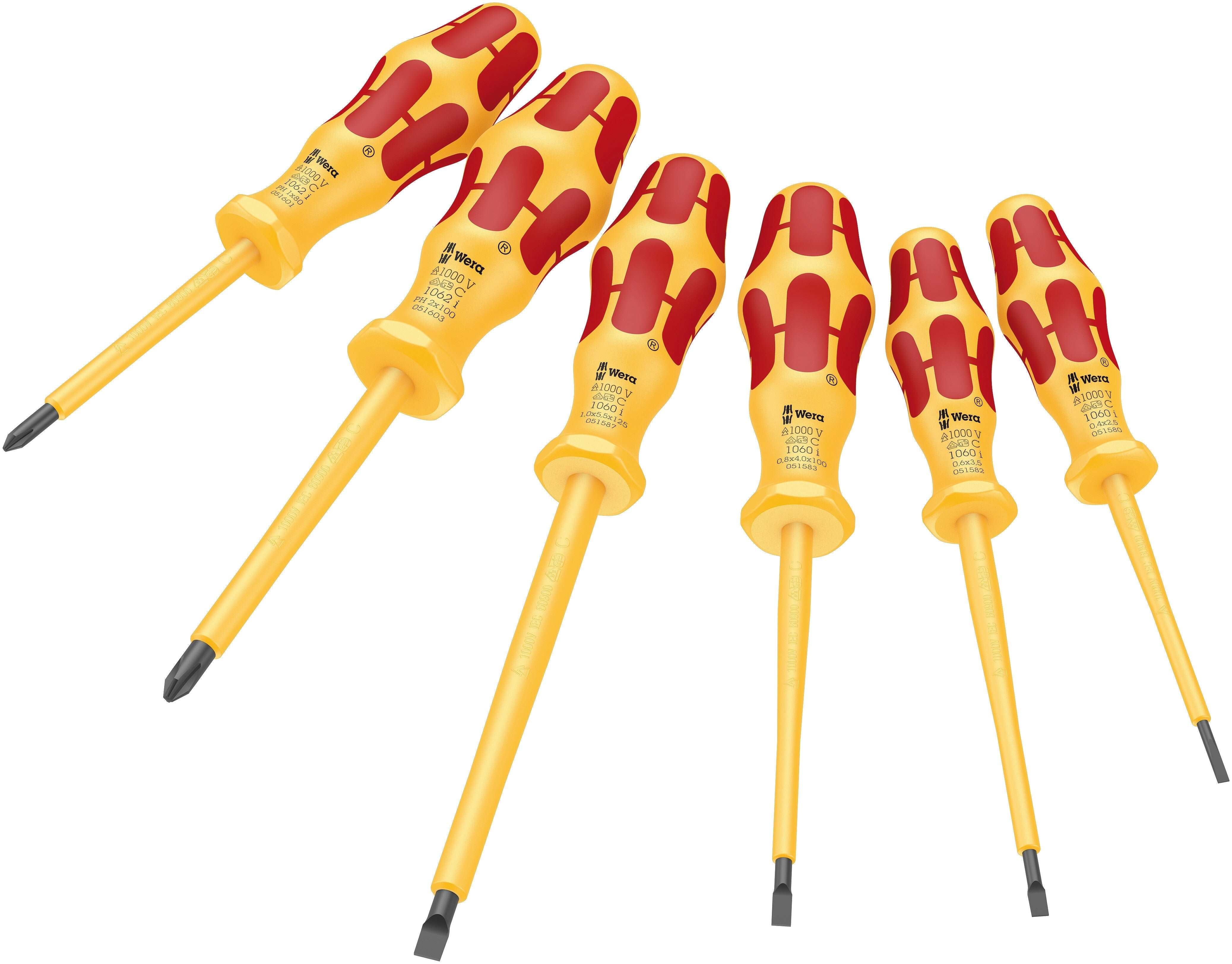 Wera Kraftform VDE screwdriver set, 6 pieces 1060 i/1062 i/6 Power Tool Services