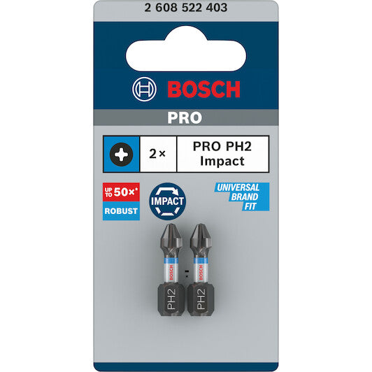Bosch PRO Impact Control Bit x 25 ( 2 Pack ) ( Select Size ) 4 - Power Tool Services