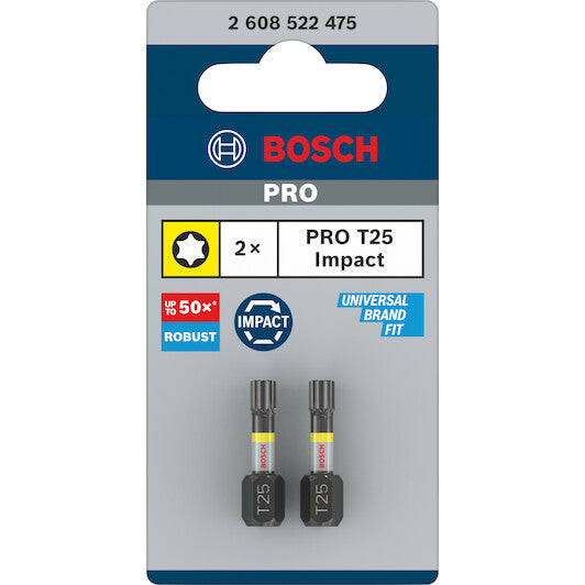 Bosch PRO Impact Control Bit x 25 ( 2 Pack ) ( Select Size )