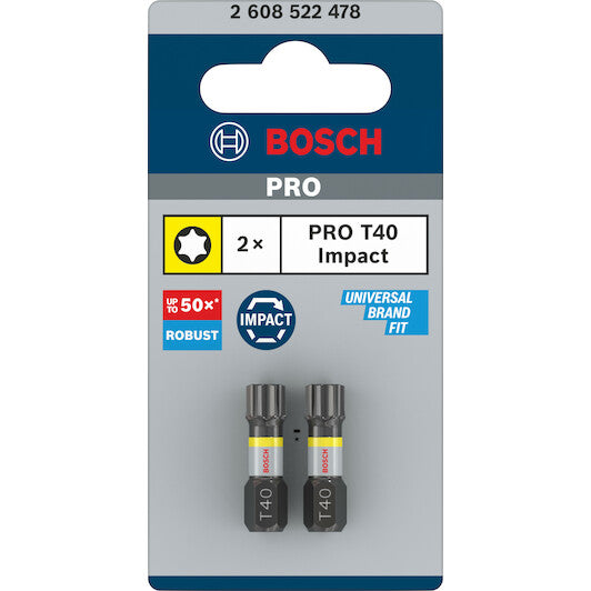 Bosch PRO Impact Control Bit x 25 ( 2 Pack ) ( Select Size )