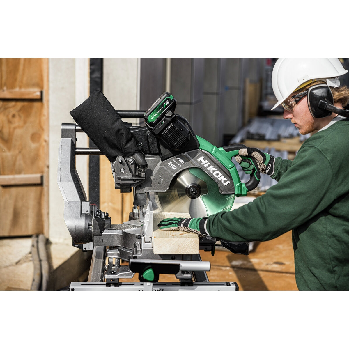 Hikoki 36V Cordless Miter Saw C3612DRA Set 4 - Power Tool Services