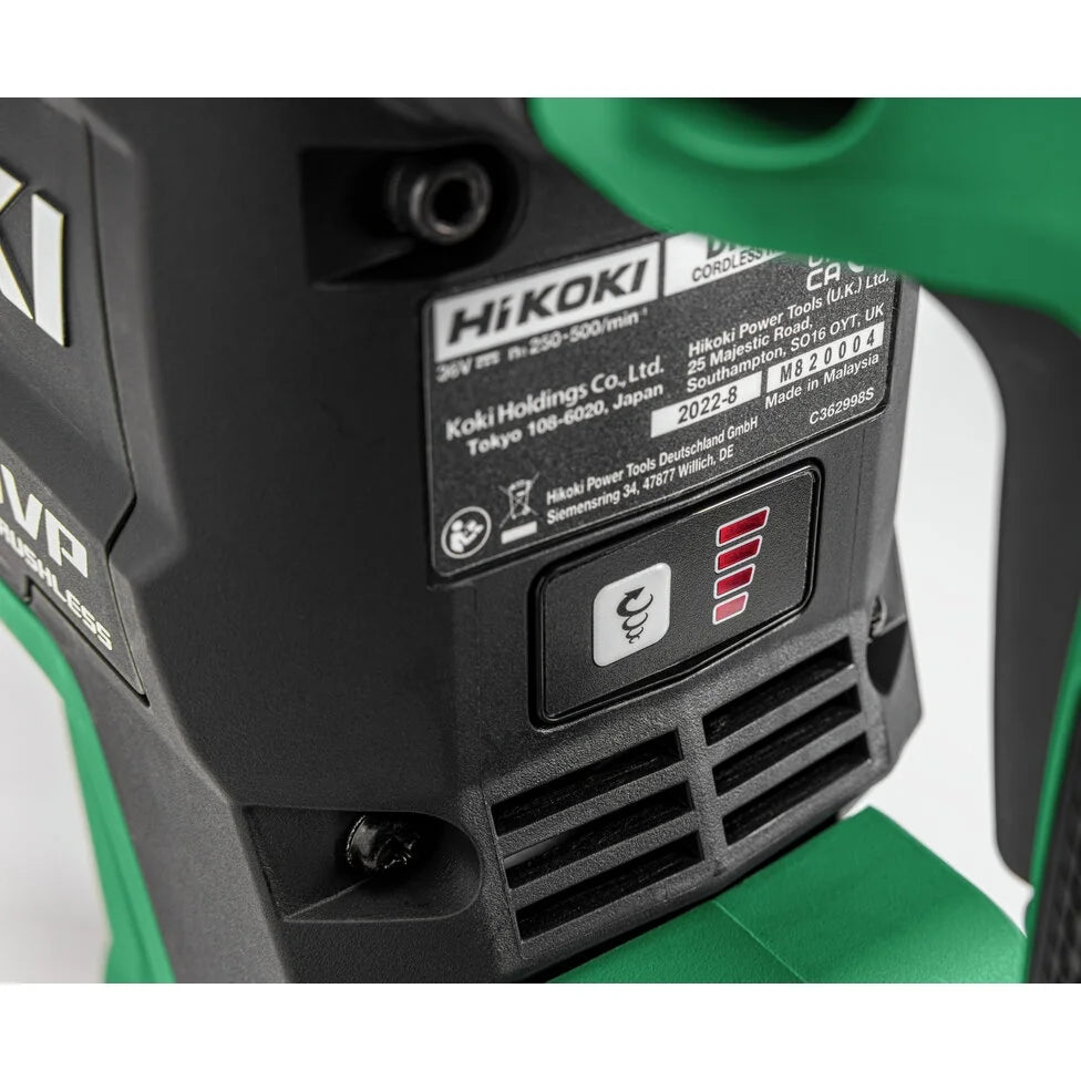 Hikoki 36v Cordless Rotary Hammer Sds Plus / Breaker DH3640DA Basic 10 - Power Tool Services