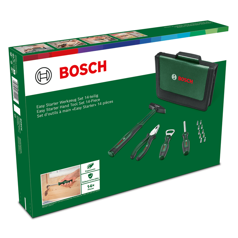Bosch DIY Easy Starter Hand Tool Set 14-Piece 1600A027PT