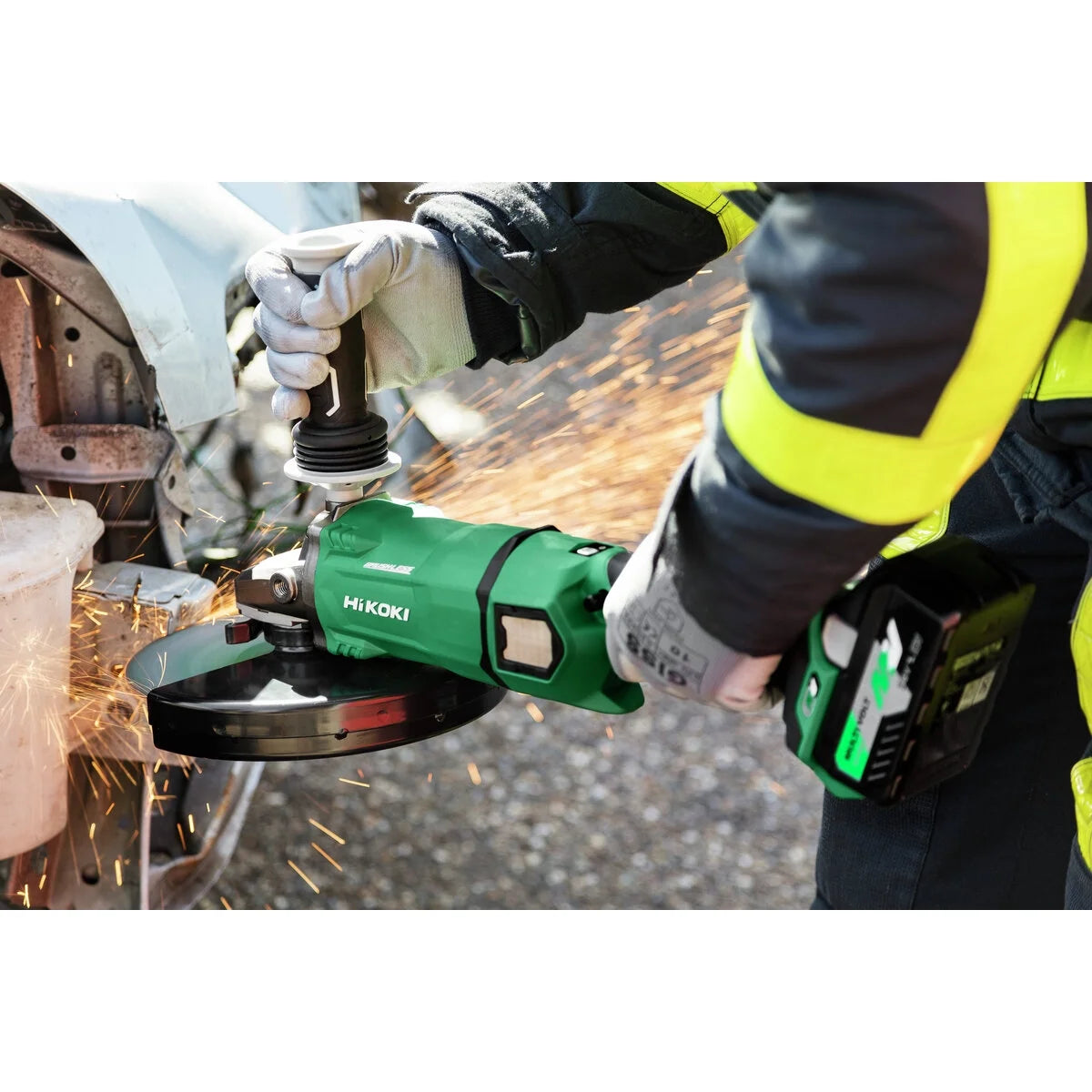 Hikoki 36v Cordless Angle Grinder 230mm G3623DA Basic 2 - Power Tool Services