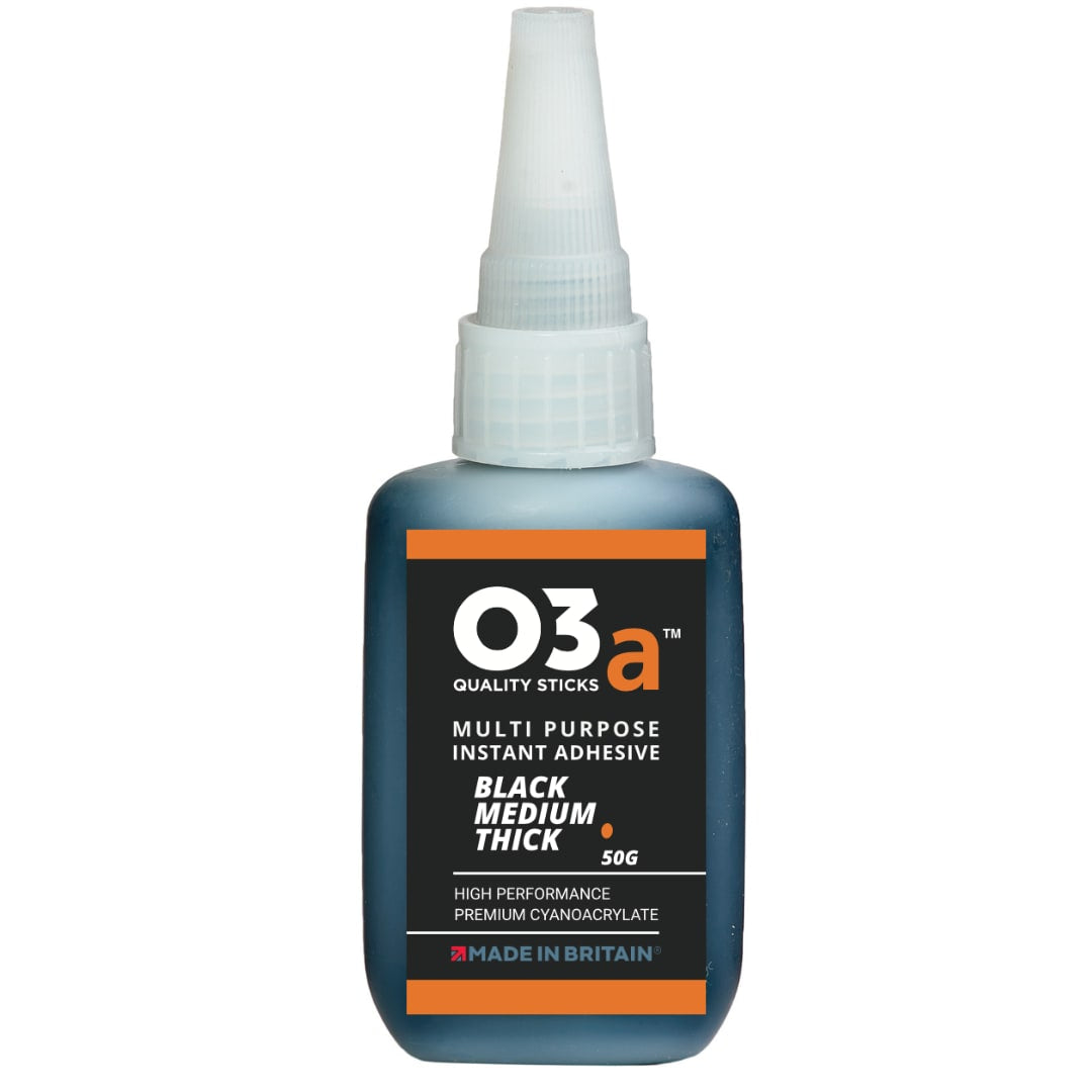 O3a Cyanoacrylate Adhesive, Black, Medium Thick, 50g