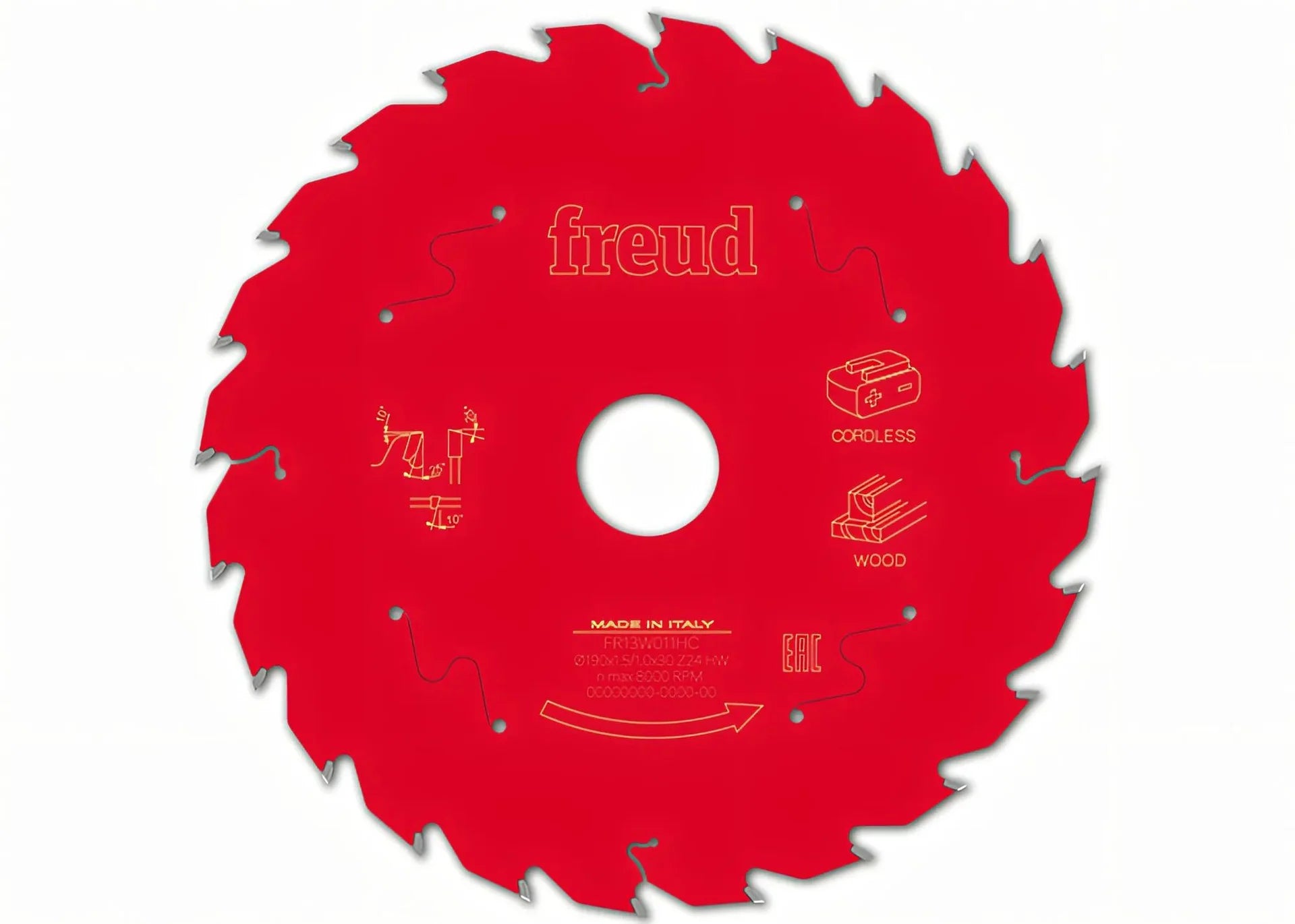 Freud Circular saw blade HM 190 x 1.5/1.0 x 30 mm, Z=24 FR13W011HC