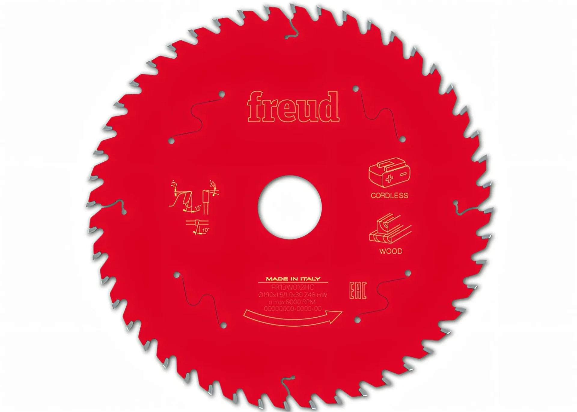 Freud Circular saw blade HM 190 x 1.5/1.0 x 30 mm, Z=48 FR13W012HC