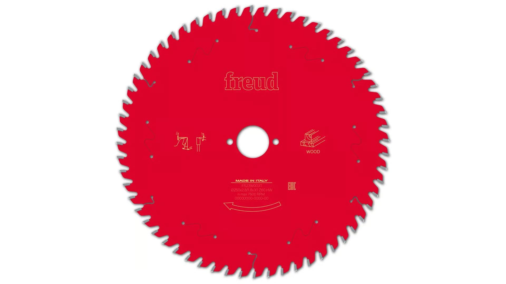 Freud TCT Circular Saw Blade 250MM X 2.8 X 30MM X 60T FR23W003T 2 - Power Tool Services