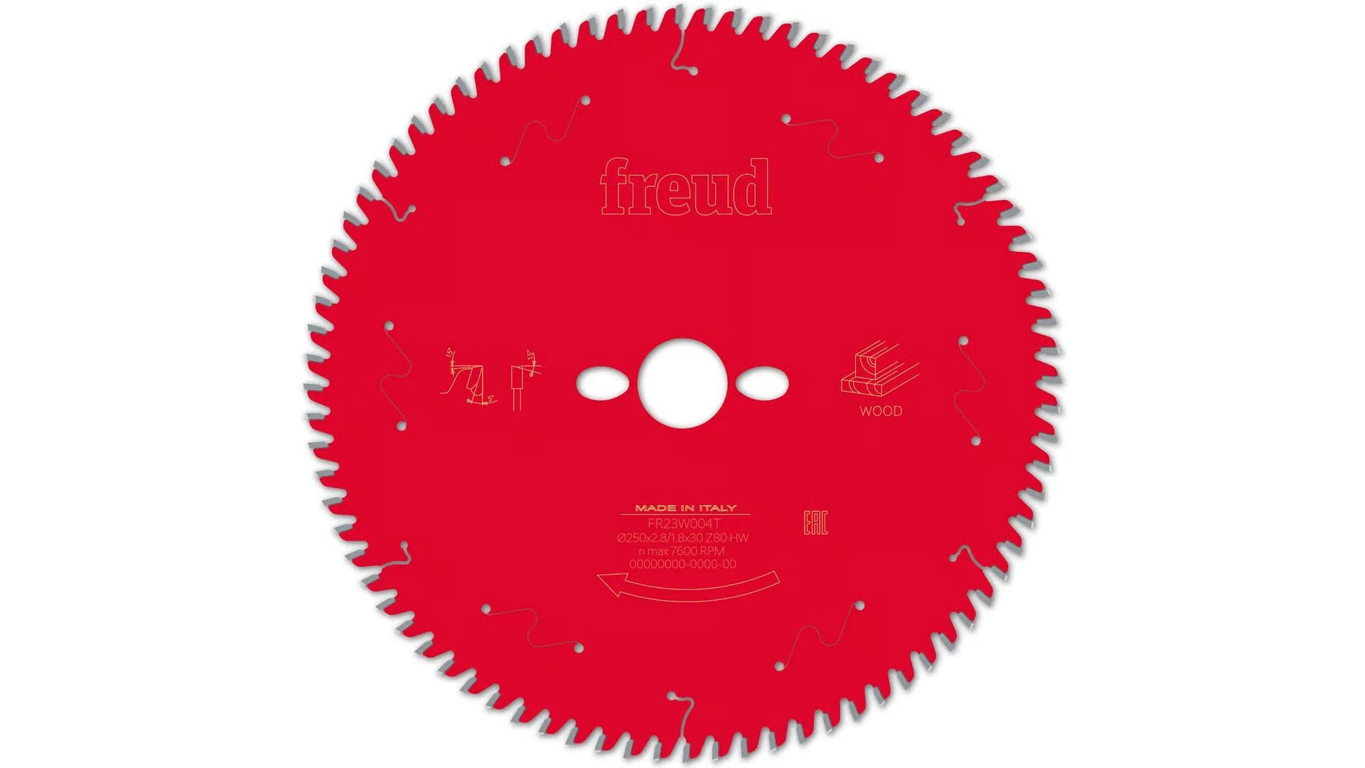 Freud Circular saw blade HM 250 x 2.8/1.8 x 30 mm, Z=80 FR23W004T