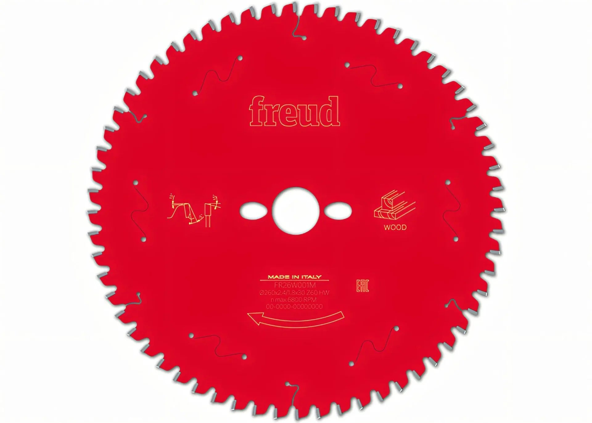 Freud TCT Circular Saw Blade 260MM X 2.4 X 30MM X 60T FR26W001M 2 - Power Tool Services