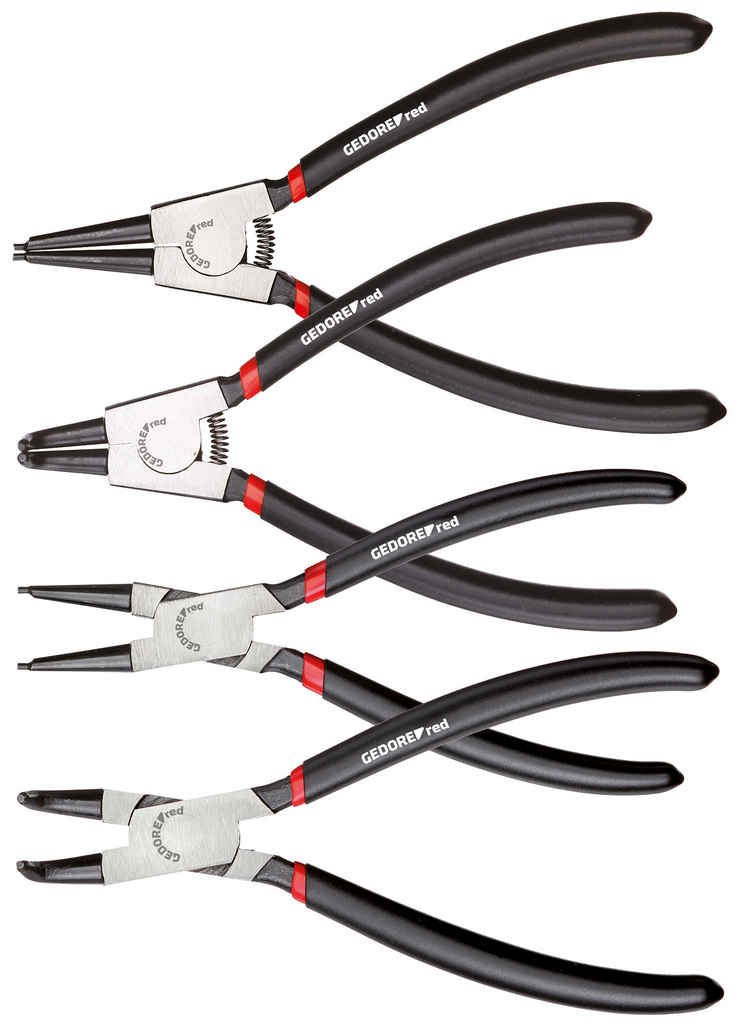 Gedore Circlip pliers set, straight and angled 90°, 4 pieces | 28002004