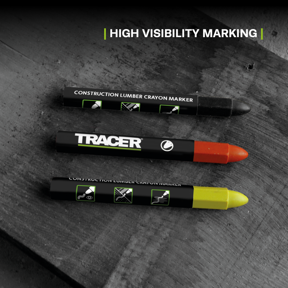 TRACER Lumber Crayon Markers 12 Pack ( Select Colour ) 7 - Power Tool Services