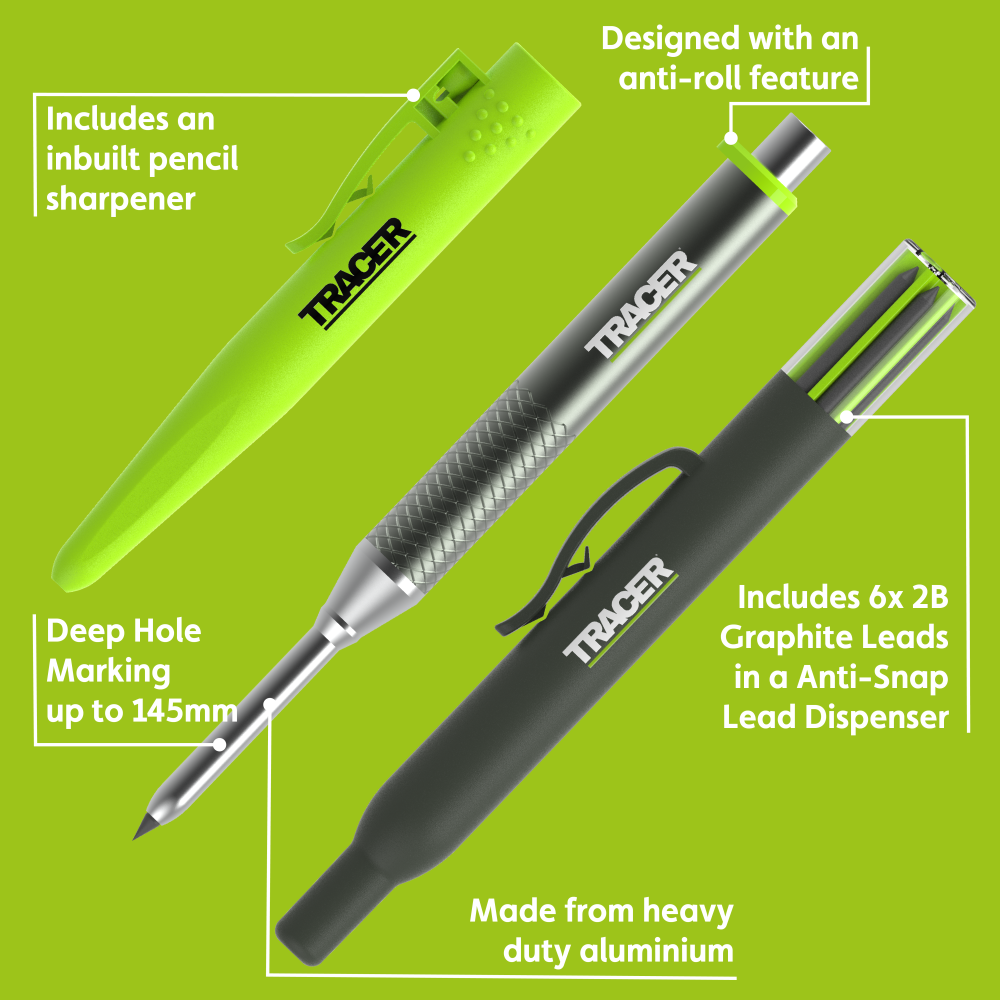 TRACER Pro Metal Deep Hole Pencil and Lead 6 - Power Tool Services