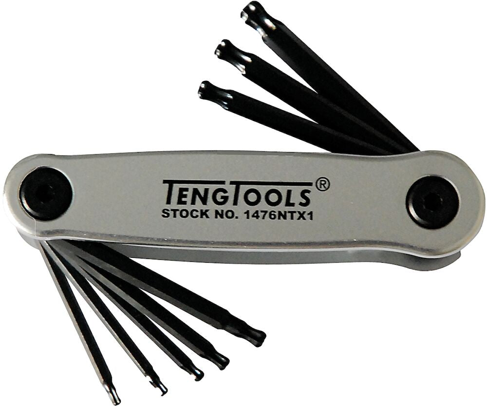 Teng Tools 8PC Torx Key Set Ball Point Power Tool Services