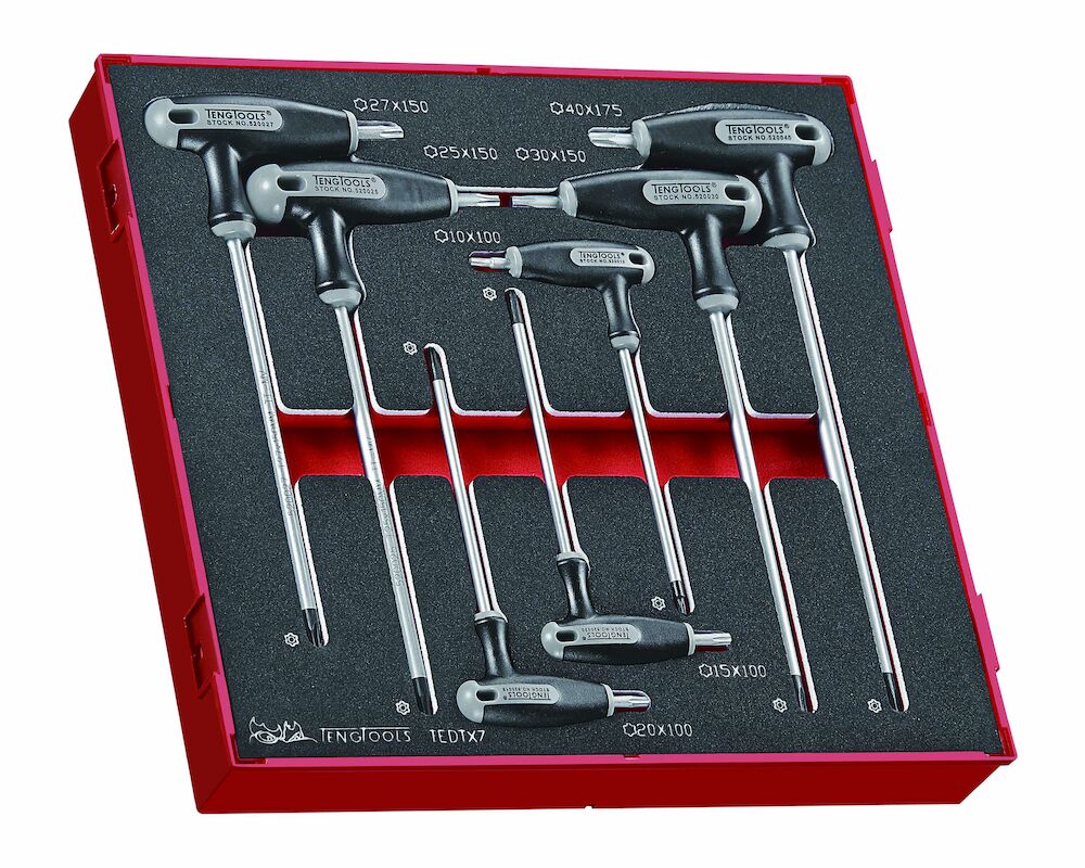 Teng Tools 7PC T-Handle Tx Key Set Power Tool Services