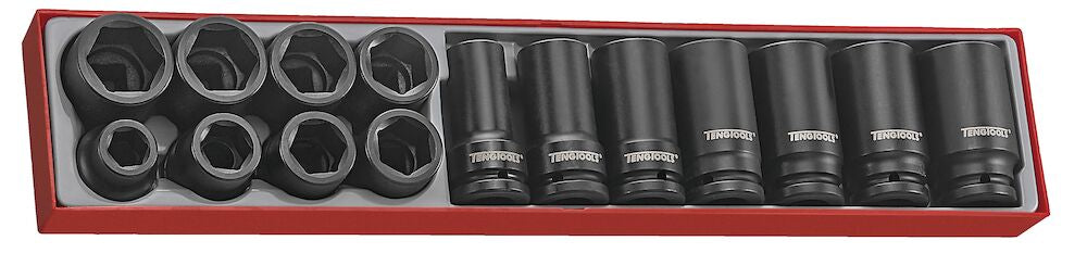 Teng Tools 15PC 3/4'' Drive Impact Socket Set Power Tool Services