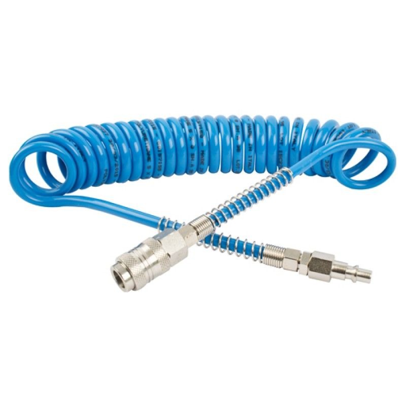 Gav Spiral Polypropylene Hose Blue with Quick Couplers 4m SPR 0408