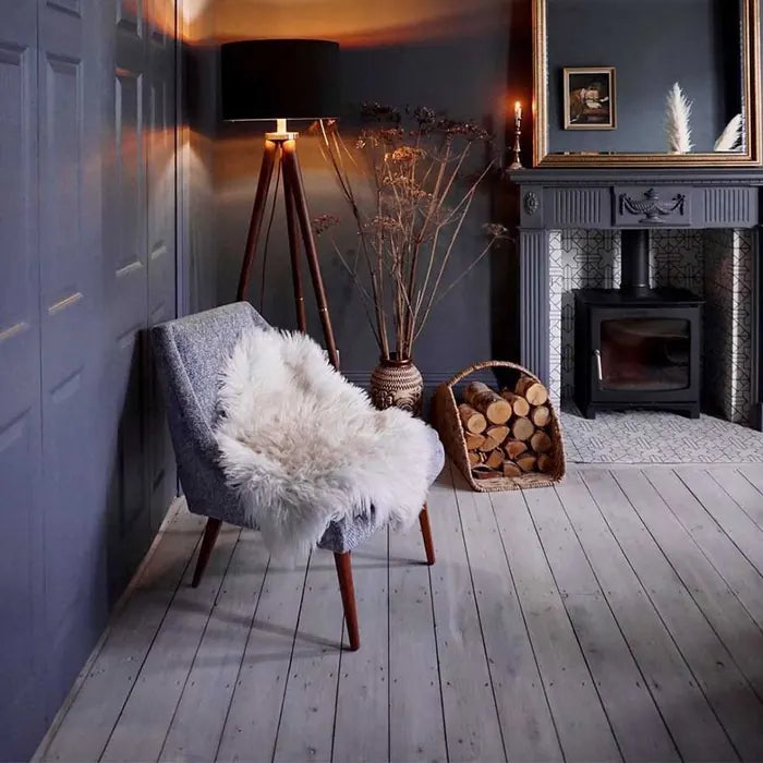Whitewashed wooden floor finished with Osmo Polyx-Oil Tint 3040 White