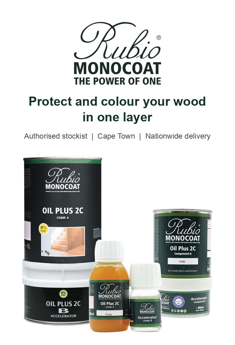 Rubio Monocoat: protect and colour your wood in one layer. Authorised stockist, Cape Town, nationwide delivery