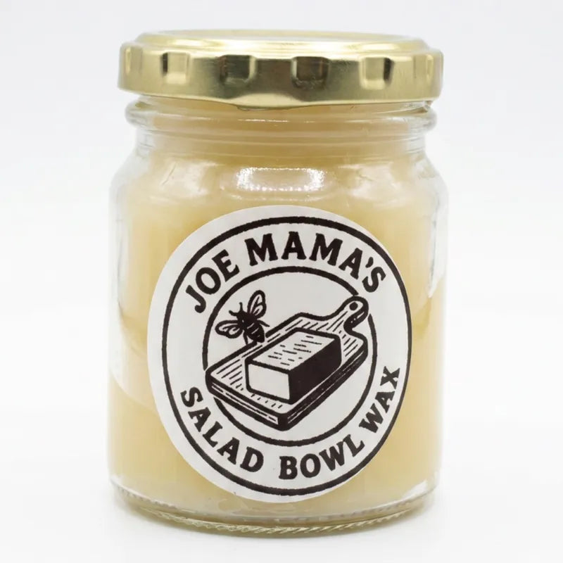 Joe Mama's Salad Bowl Finish 100g jar, a beeswax, carnauba and mineral oil blend